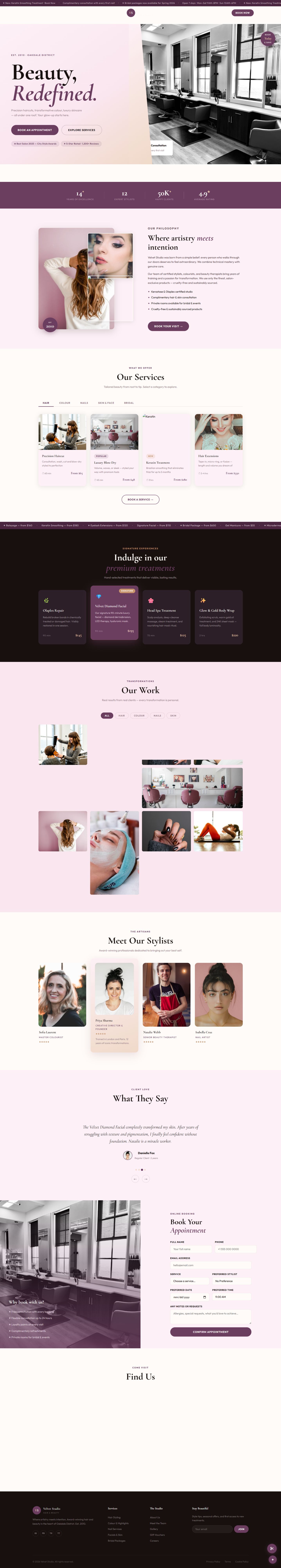 Hair and Beauty Salon Website Template